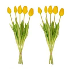 Tulip Bouquet – 10 Pieces – Mixed Colours – ‘Real Touch’ Artificial Tulips – 42 Cm (white/green) -URBAN INGL Shop 2 boeket geel tulpen kunst e1d2be18 ec9d 403c bf63 9adafddaf12d