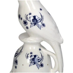 Candle Holder - Bird Porcelain - Delfts Blue ↑ 21 Cm -URBAN INGL Shop KAL 3205 3