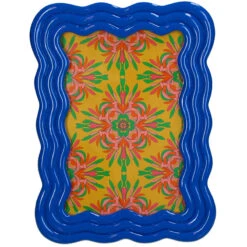 Curved Photo Frame Polyresin - Blue