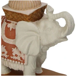 Candle Holder - Elephant Natural/Pink - Polyresin - ↑ 34,5 Cm -URBAN INGL Shop KAL 6116 2