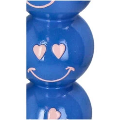 Smiley Blue Balls Candle Holder 9x9x36cm - Candle Stick Holder -URBAN INGL Shop KAL 6493 3 kandelaar hartje smiley