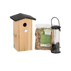 ESSCHERT DESIGN Great Tit Package - Birdhouse And Bird Food - Garden Accessories