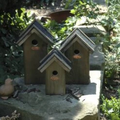 ESSCHERT DESIGN Blue Tit Birdhouse - Nesting Box - Bitumen Roof -URBAN INGL Shop Vogelhuis Nestkast Vogels Tuin Trendhero4