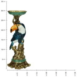 Candle Holder - Toucan Multicolor ↑ 30 Cm -URBAN INGL Shop XET 2740 5