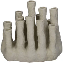 Flower Holder XL - Coral - Ecru - Multi-spout Vase