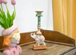 Candle Holder - Elephant Natural/Pink - Polyresin - ↑ 34,5 Cm -URBAN INGL Shop candle holder elephant 04278