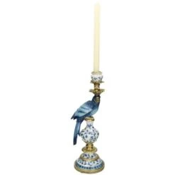 Candleholder - Dutch Blue Parrot ↑ 40 Cm - Right -URBAN INGL Shop dutch blue parrot candle stick 2 XET 58593