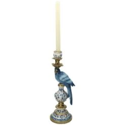 Candle Holder - Dutch Blue Parrot ↑ 40 Cm -URBAN INGL Shop dutch blue parrot candle stick 3 d4524e96 e8ef 40c0 abda a2d6270da337