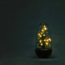 Egg Christmas - Plant Terrarium With Christmas Tree And Lighting - ↑ 25 Cm