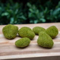 Emerald Moss Stone Green – Set Of 6 - Artificial Moss