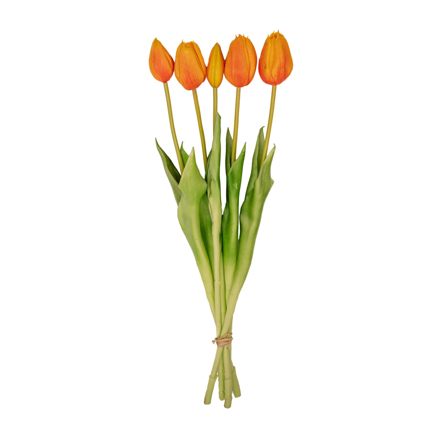 Vase Jessie Bow + 10x Real Touch Tulip Orange 6 Vase Jessie Bow + 10x Real Touch Tulip Orange - Image 5
