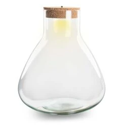 Terrarium Bottle 'Sam XL' - Incl. LED Cork - Closed Terrarium Ø 30 Cm ↑ 32 Cm -URBAN INGL Shop sam xl terrarium flaschengarten mit licht