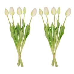 Tulip Bouquet – 10 Pieces – Mixed Colours – ‘Real Touch’ Artificial Tulips – 42 Cm (white/green) -URBAN INGL Shop tulpen 2 10stuks kunstbloemen WitWebWit 7f2eb38e adb2 4c0c 9869 167ed5f62263