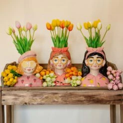 Vase Jessie Bow + 10x Real Touch Tulips Orange -URBAN INGL Shop tulpen vazen gezicht trendy kleurrijk a64d9fe7 a3d1 4025 b28c 23648d7a5f26