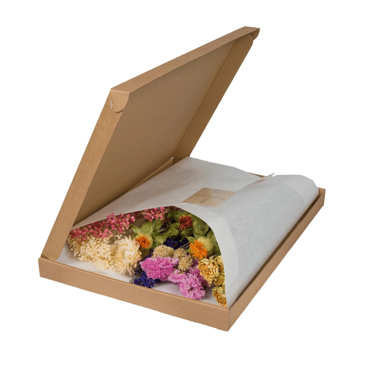 Dried Flowers In Letterbox Multi - Dried Bouquet - 35cm - Ø10 3 Dried Flowers In Letterbox Multi - Dried Bouquet - 35cm - Ø10